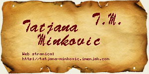Tatjana Minković vizit kartica